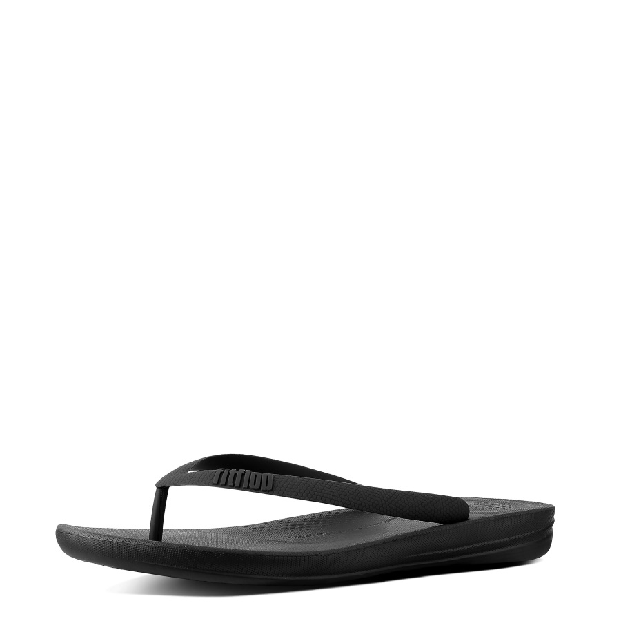 Fitflop iQUSHION Mens Ergonomic Flip-Flops Black