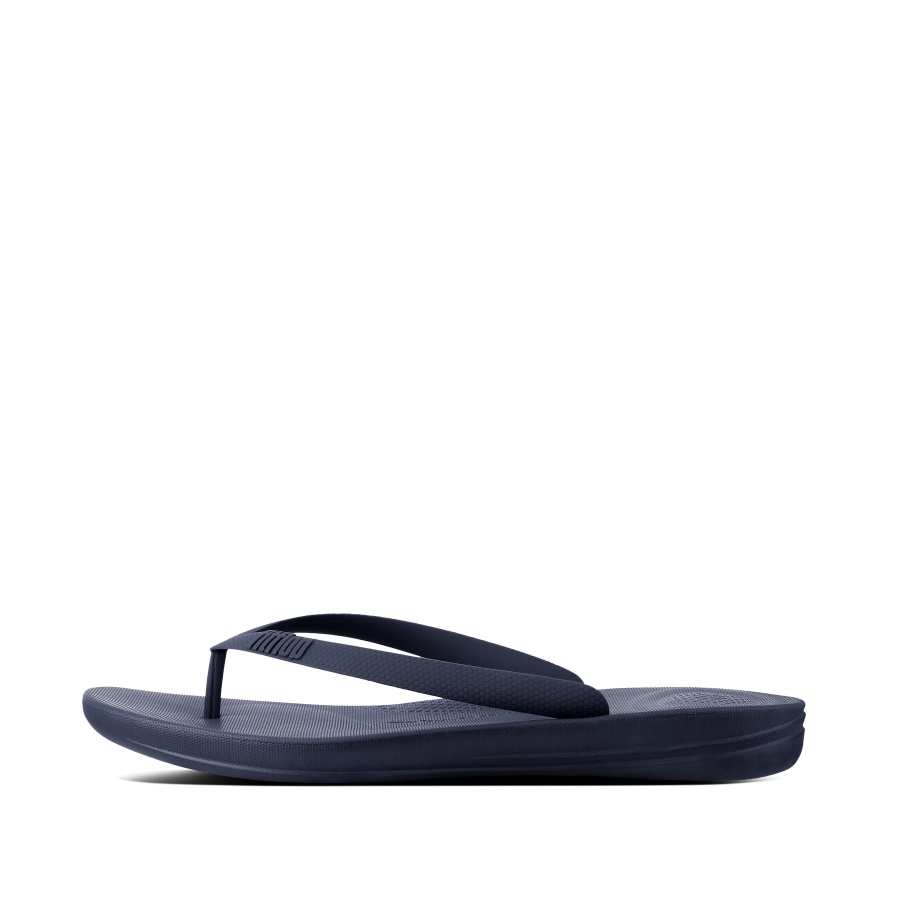 Fitflop iQUSHION Mens Ergonomic Flip-Flops Black Iris