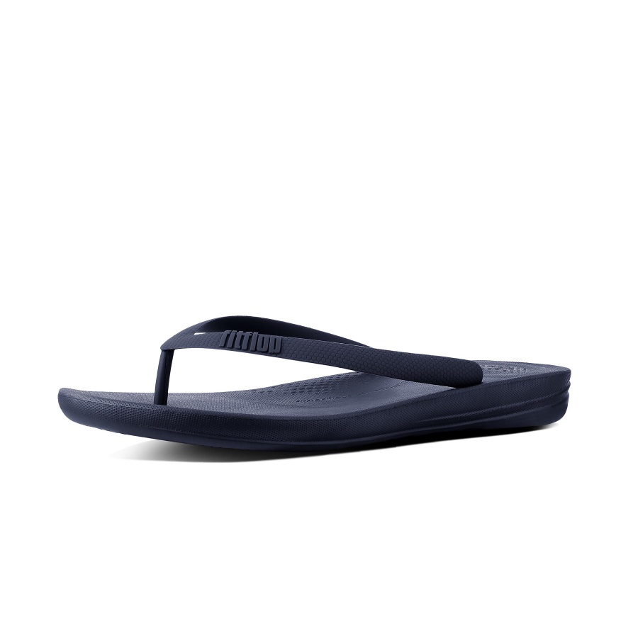 Fitflop iQUSHION Mens Ergonomic Flip-Flops Black Iris