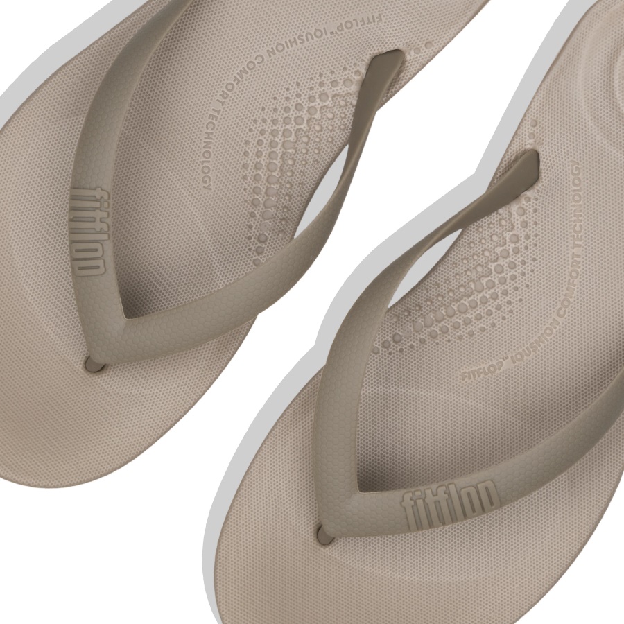 Fitflop iQUSHION Mens Ergonomic Flip-Flops Timberwolf