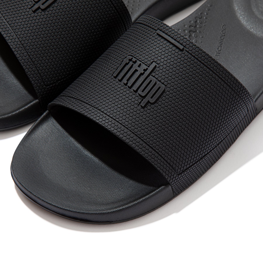 Fitflop iQUSHION Mens Pool Sliders All Black