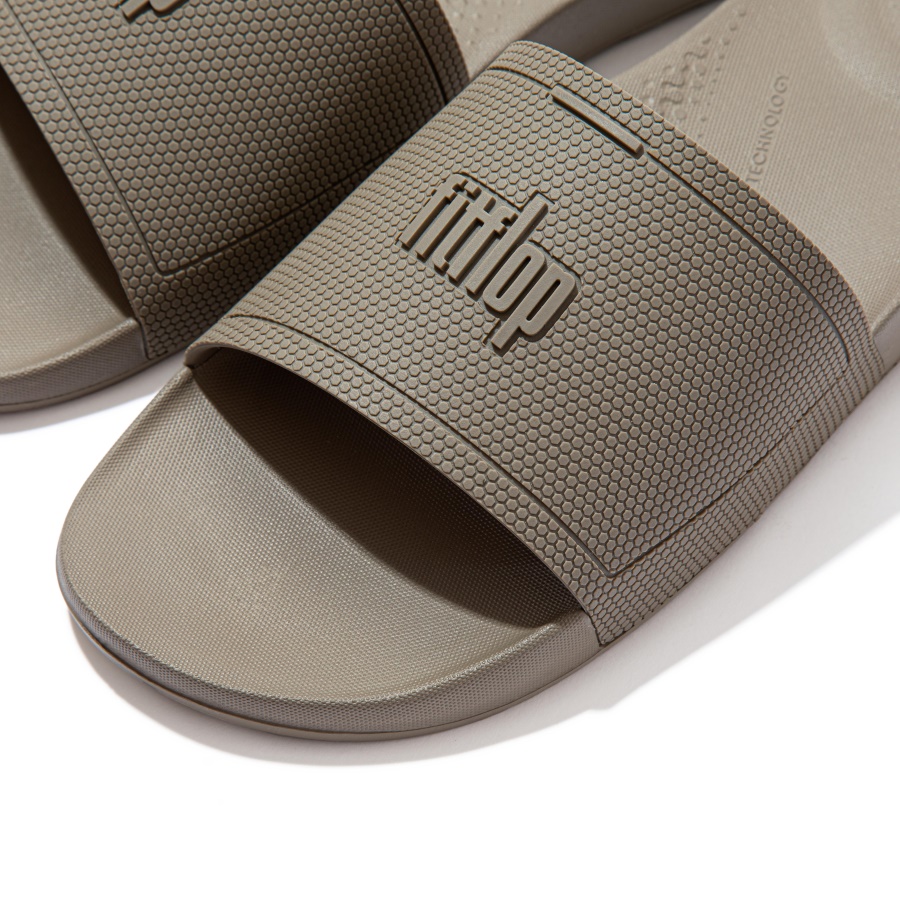 Fitflop iQUSHION Mens Pool Slides Timberwolf