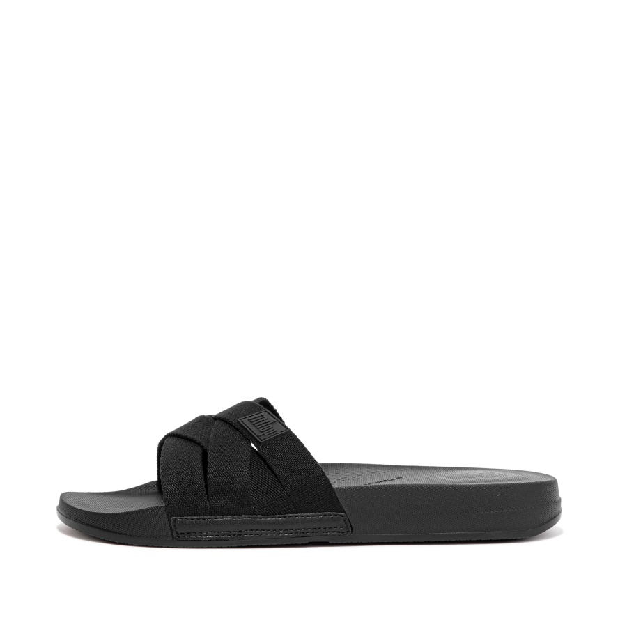 Fitflop iQUSHION Multi-Strap Slides All Black