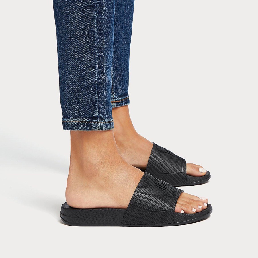 Fitflop iQUSHION Pool Slides All Black