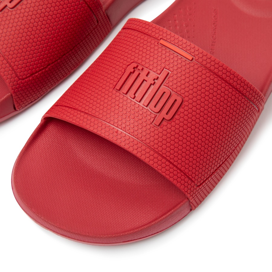 Fitflop iQUSHION Pool Slides Scarlet Red