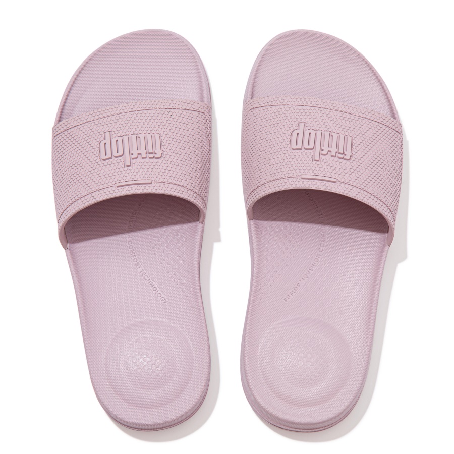 Fitflop iQUSHION Pool Slides Soft Lilac