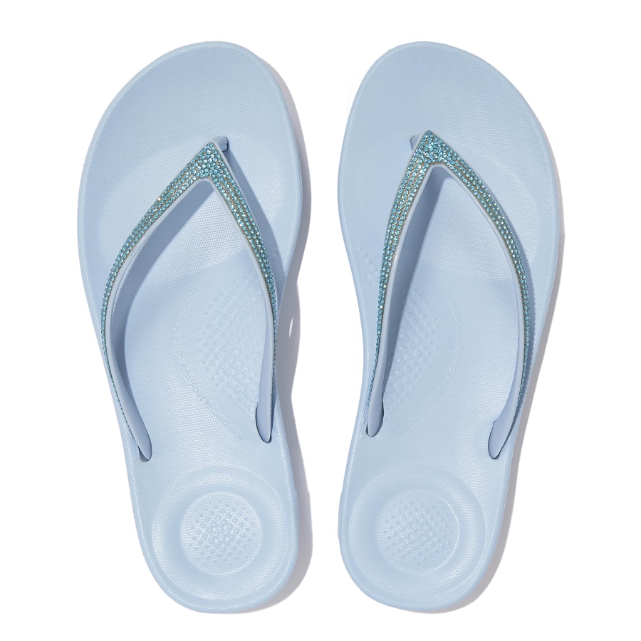 Fitflop iQUSHION Sparkle Flip-Flops Sky Blue