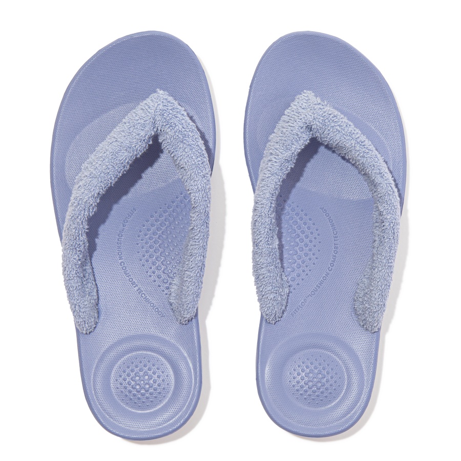 Fitflop iQUSHION Towelling Flip-Flops Wild Lavender