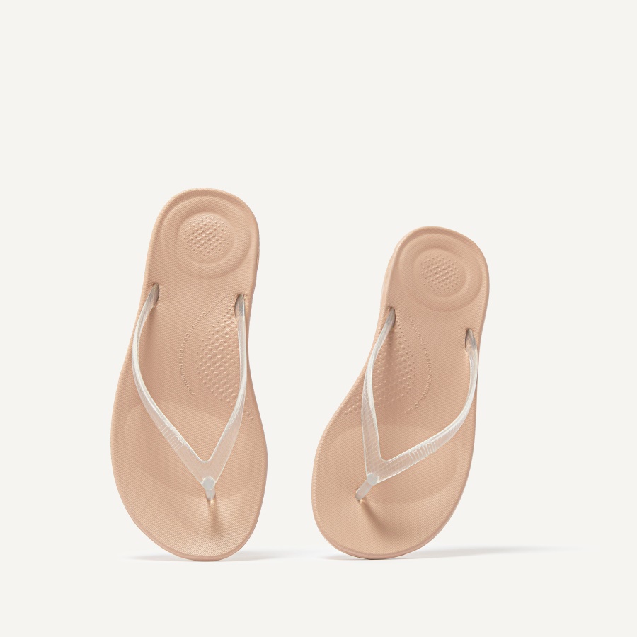 Fitflop iQUSHION Transparent Flip-Flops Naked Pink