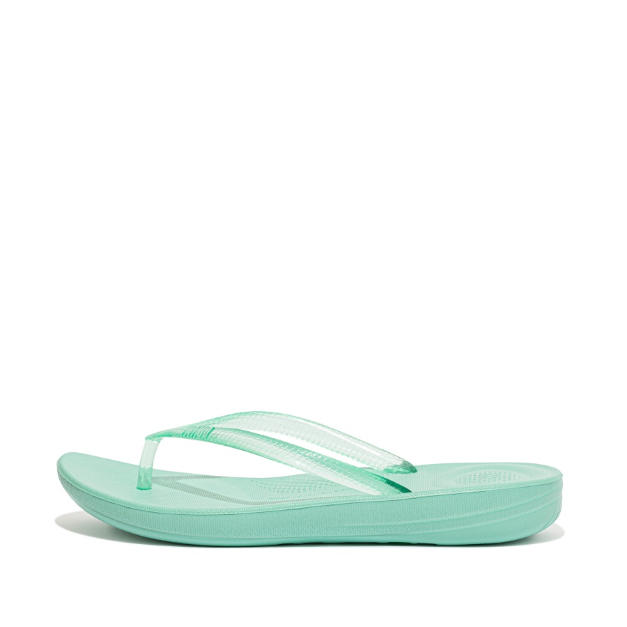 Fitflop iQUSHION Transparent Flip-Flops Sea Foam Green