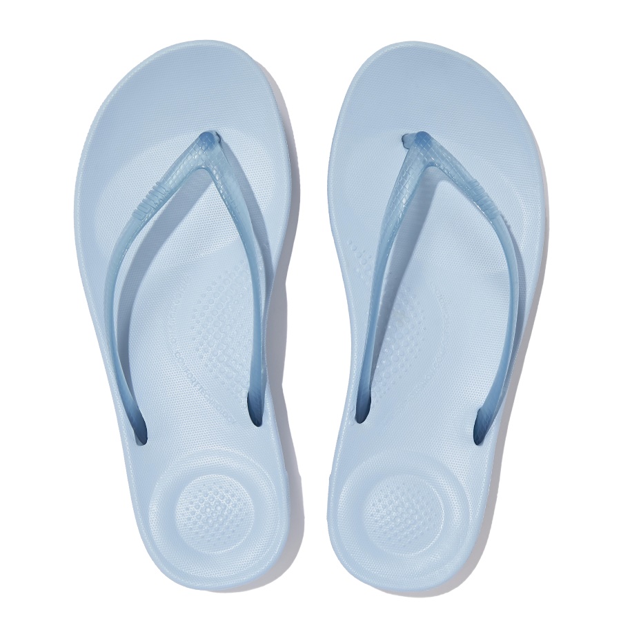 Fitflop iQUSHION Transparent Flip-Flops Sky Blue