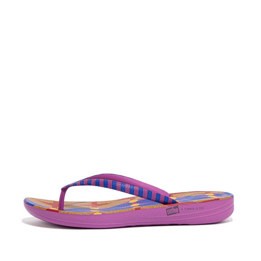 Fitflop iQUSHION X YINKA ILORI Flip-Flops Blue-Plum