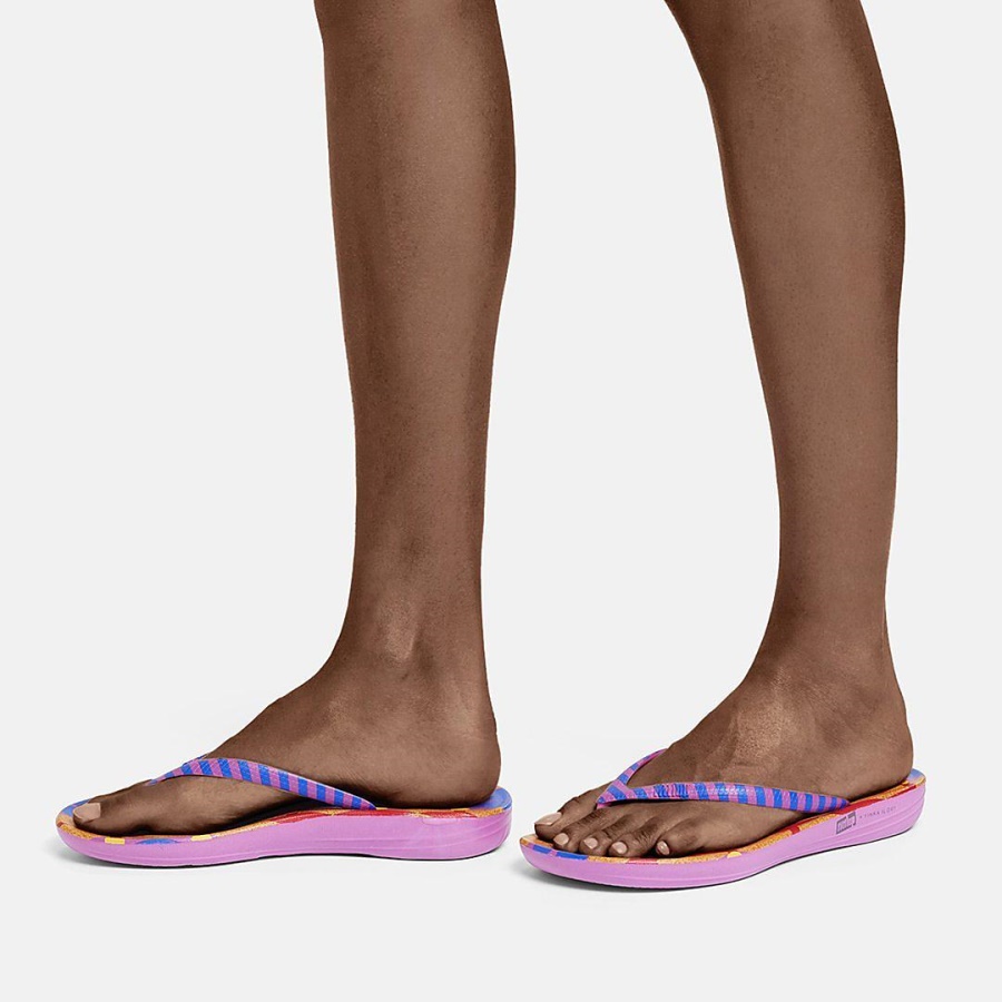 Fitflop iQUSHION X YINKA ILORI Flip-Flops Blue-Plum