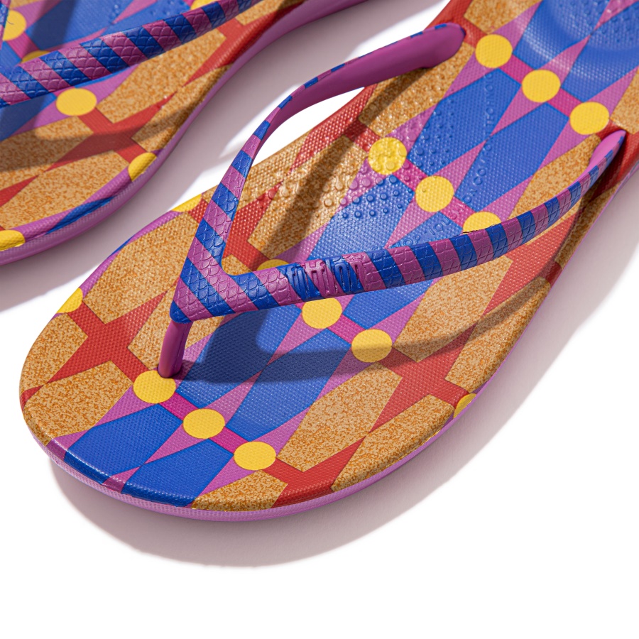 Fitflop iQUSHION X YINKA ILORI Flip-Flops Blue-Plum