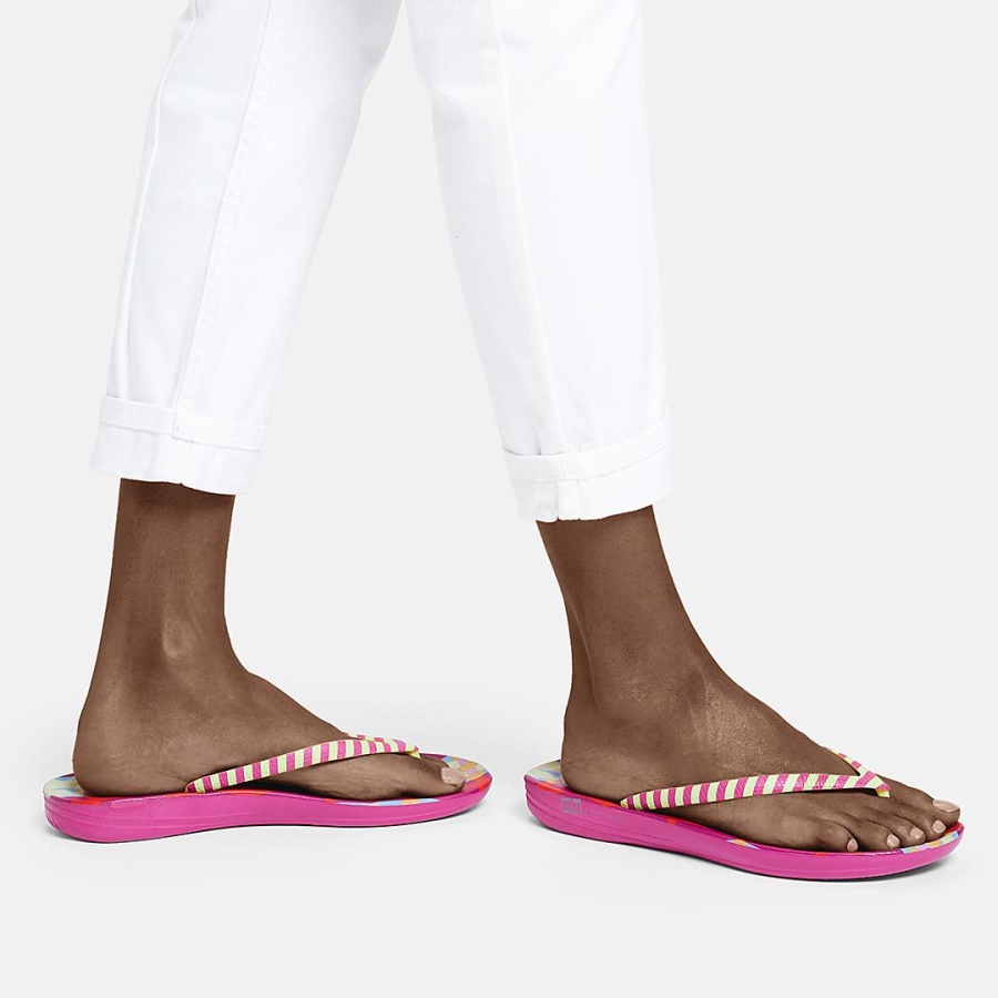 Fitflop iQUSHION X YINKA ILORI Flip-Flops Lemon-Fuchsia