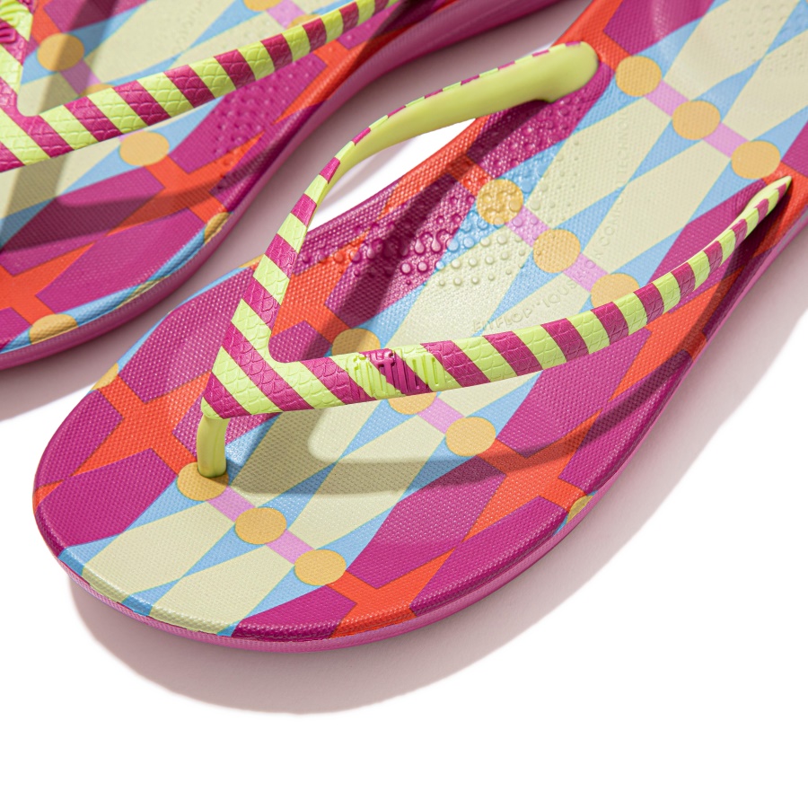 Fitflop iQUSHION X YINKA ILORI Flip-Flops Lemon-Fuchsia