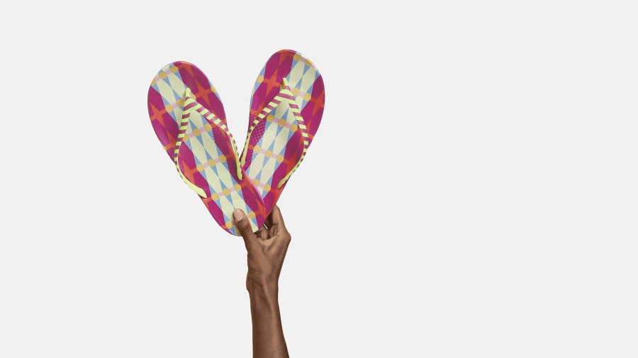 Fitflop iQUSHION X YINKA ILORI Flip-Flops Lemon-Fuchsia