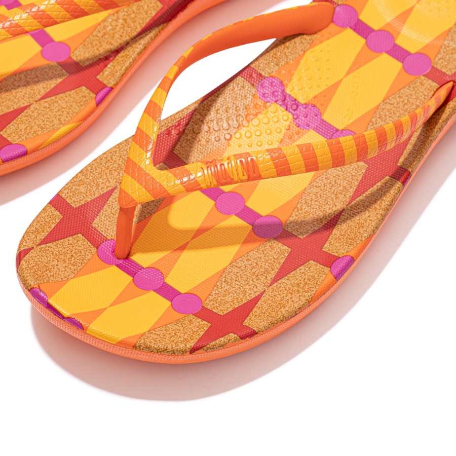 Fitflop iQUSHION X YINKA ILORI Flip-Flops Yellow-Orange