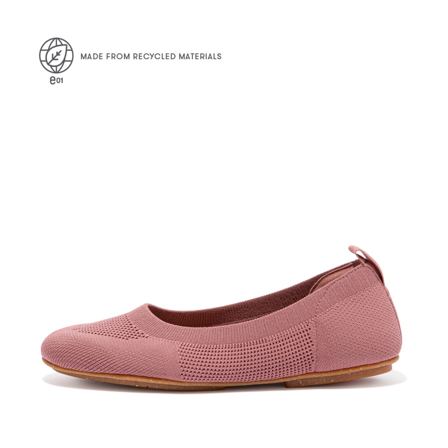 Fitflop ALLEGRO e01 Multi-Knit Ballet Flats Warm Rose