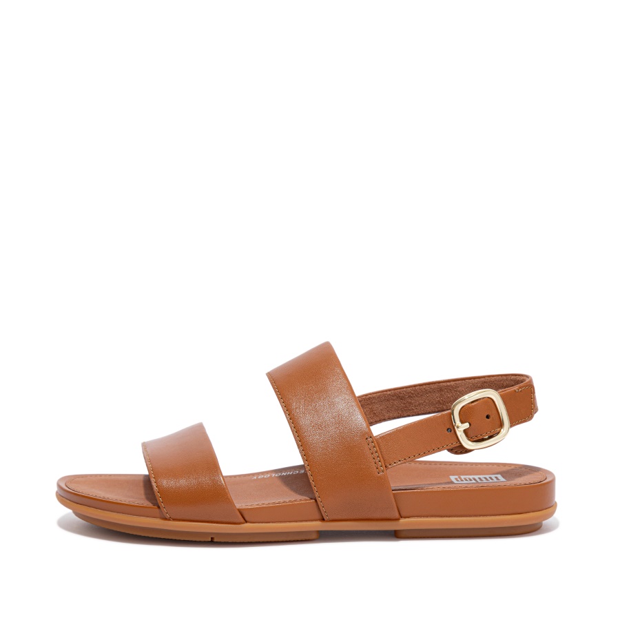 Fitflop GRACIE Leather Back-Strap Sandals Light Tan