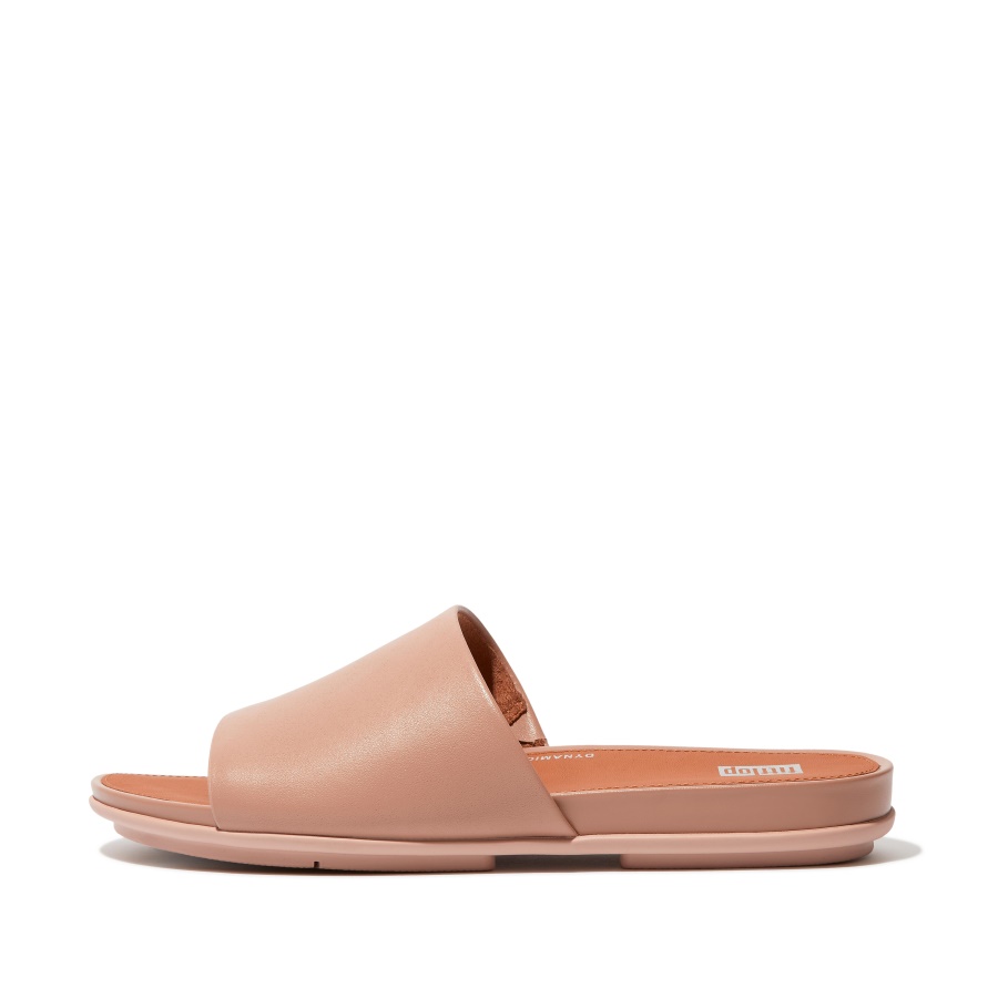 Fitflop GRACIE Leather Slides Beige