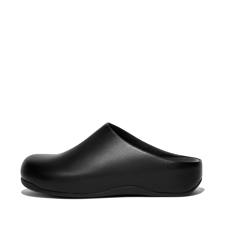 Fitflop SHUV Mens Leather Clogs Black