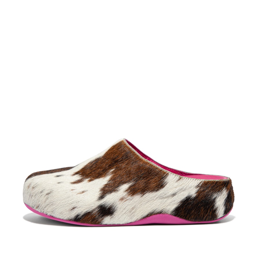 Fitflop SHUV X YINKA ILORI Leather Clogs Brown Mix