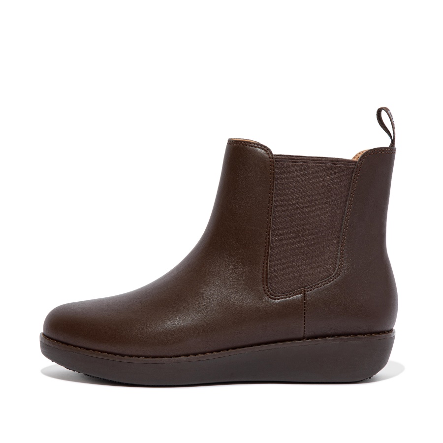 Fitflop SUMI Waterproof Leather Chelsea Boots Brown Mix