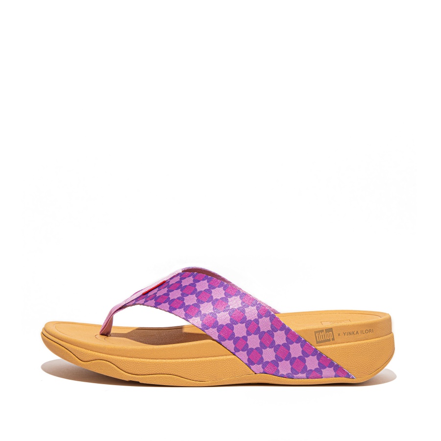 Fitflop SURFA X YINKA ILORI Toe-Post Sandals Violet-Plum Mix