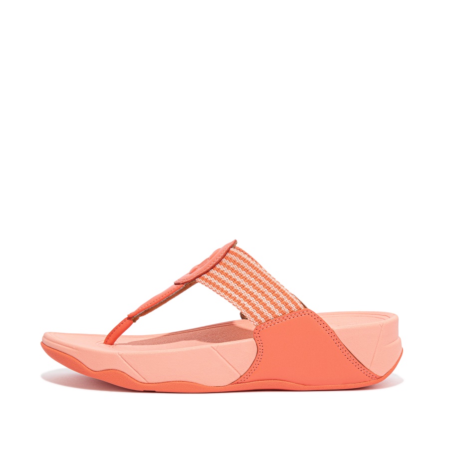 Fitflop WALKSTAR Finestripe Toe-Post Sandals Persimmon