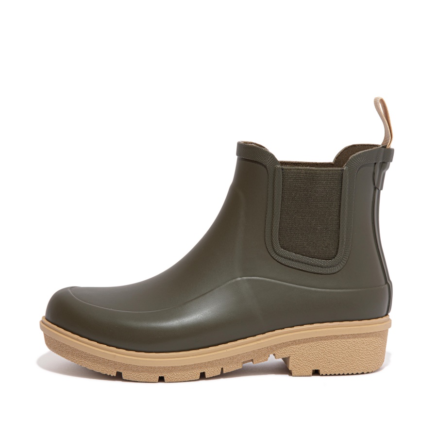 Fitflop WONDERWELLY Contrast-Sole Chelsea Rain Boots Mossy Mix