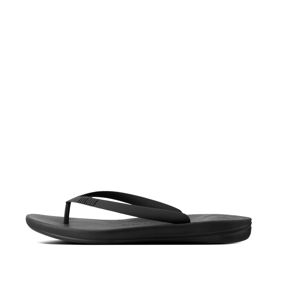 Fitflop iQUSHION Mens Ergonomic Flip-Flops Black