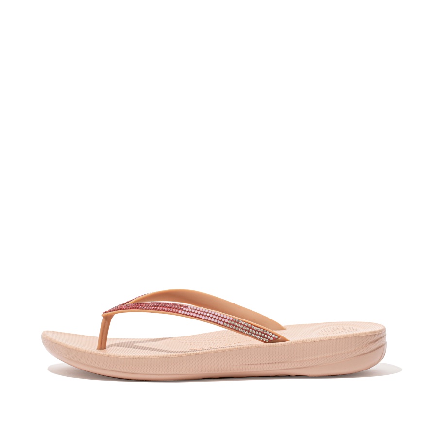 Fitflop iQUSHION Ombré-Sparkle Flip-Flops Soft Pink