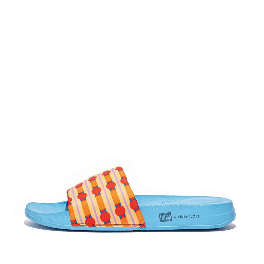 Fitflop iQUSHION X YINKA ILORI Water-Resistant Slides Orange-Pepper